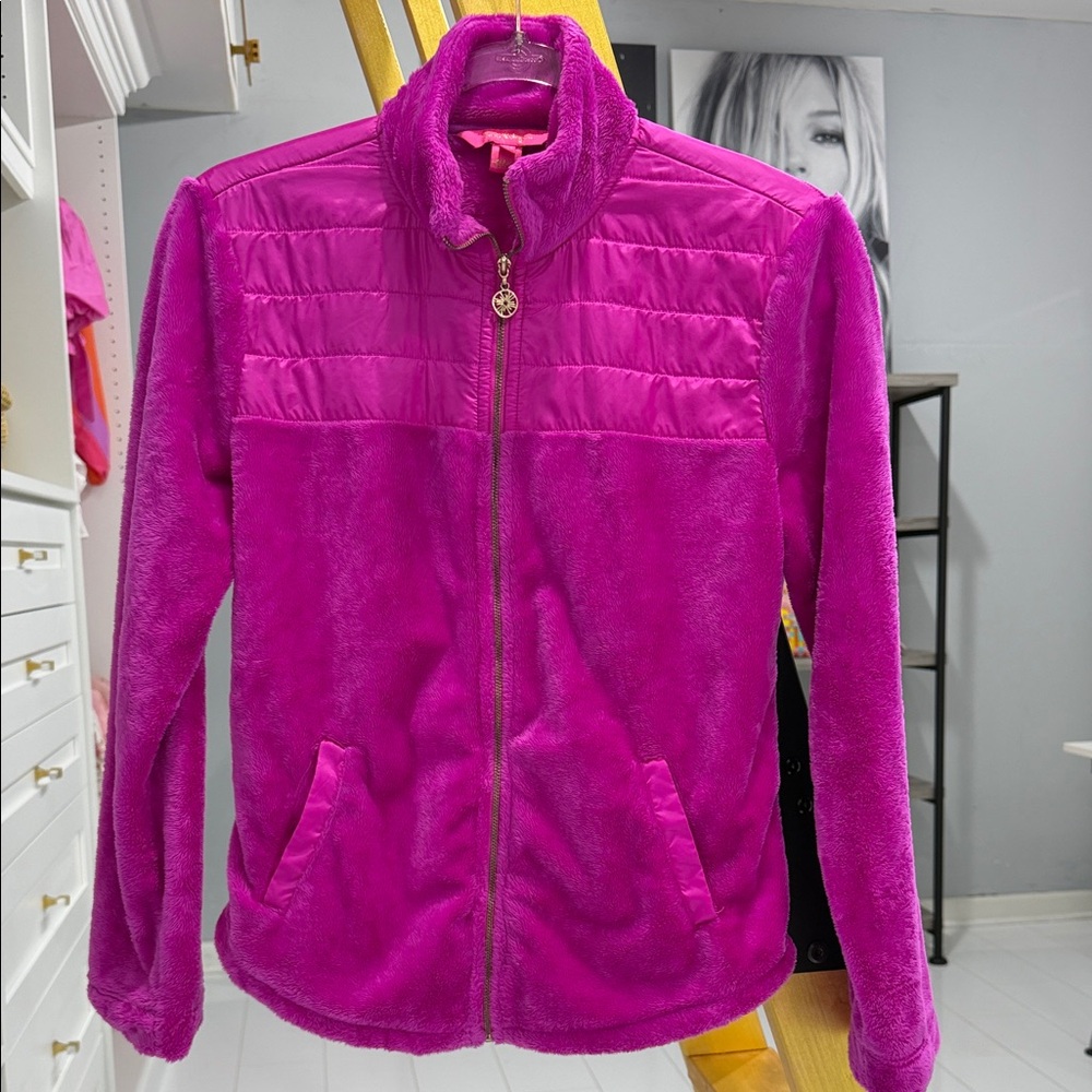 Lilly Pulitzer Vibrant Pink Teddy Jacket